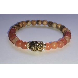 ✨🧡Carnelian Buddha Woodgrain